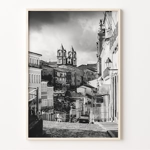Impresión de arte callejero de Brasil, arte mural en blanco y negro de Brasil, póster de São Paulo, Brasil, fotografía de Brasilia, decoración de pared de Brasil, C19-268