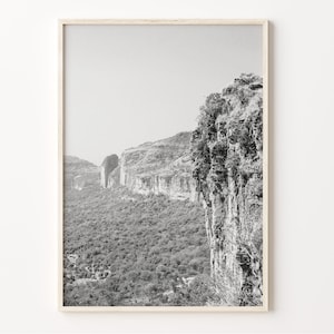 Guinea Conakry Print: Black and White African Landscape Wall Art