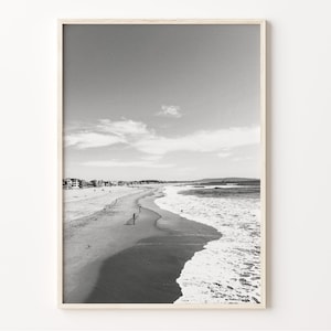 Venice Beach muurkunst, zwart-wit surf print, Venice Beach poster, Los Angeles, Californië decor, USA fotografie, C19-147