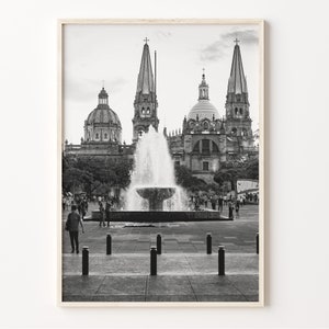 Guadalajara Print: Black and White Street Photography, Mexico Wall Art