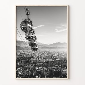 Grenoble Wall Art, Black and White Print, Grenoble Poster, France Decor, Rhône-Alpes Photo, European Travel Art, C19-323