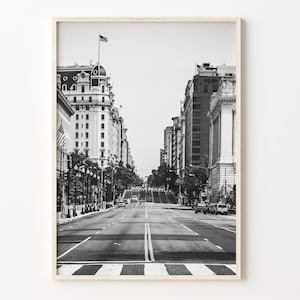 Washington DC print, zwart-wit street art, Washington Wall Art, District of Columbia poster, VS, Verenigde Staten print, C19-220