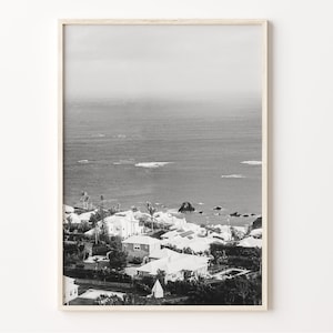 Bermuda Print: Black and White Hamilton Photo, British Territory Wall Art