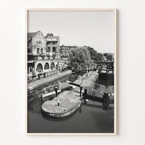 Camden Town Wall Art Print, Black and White Photo, Camden Poster, England UK Decor, London Cityscape Art, C19-461