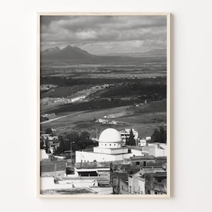 Tunis zwart-wit print, Tunesië kunst aan de muur, Tunis poster, Tunis foto, Afrikaanse muur decor, Tūnis, Tunisie, C19-456