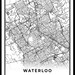 Waterloo Ontario Map Print ON Canada Map Art Poster - Etsy