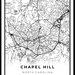 Chapel Hill Map Print North Carolina NC USA Map Art Poster - Etsy
