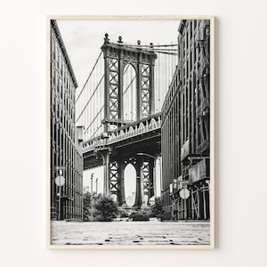 Brooklyn Street Print Black and White, Brooklyn Wall Art, New York City Poster, Brooklyn Photo, USA Decor, C19-6