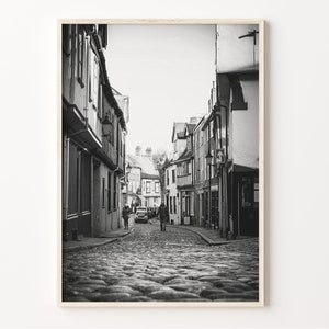 Norwich Wall Art, Black and White Print, Norwich Photo Poster, England UK Decor, European Travel Art, C19-362