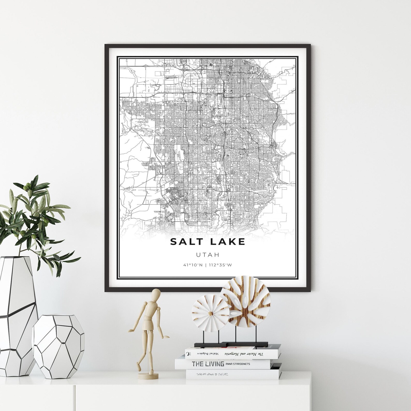 Salt Lake County Map Print Utah UT USA Map Art Poster City - Etsy
