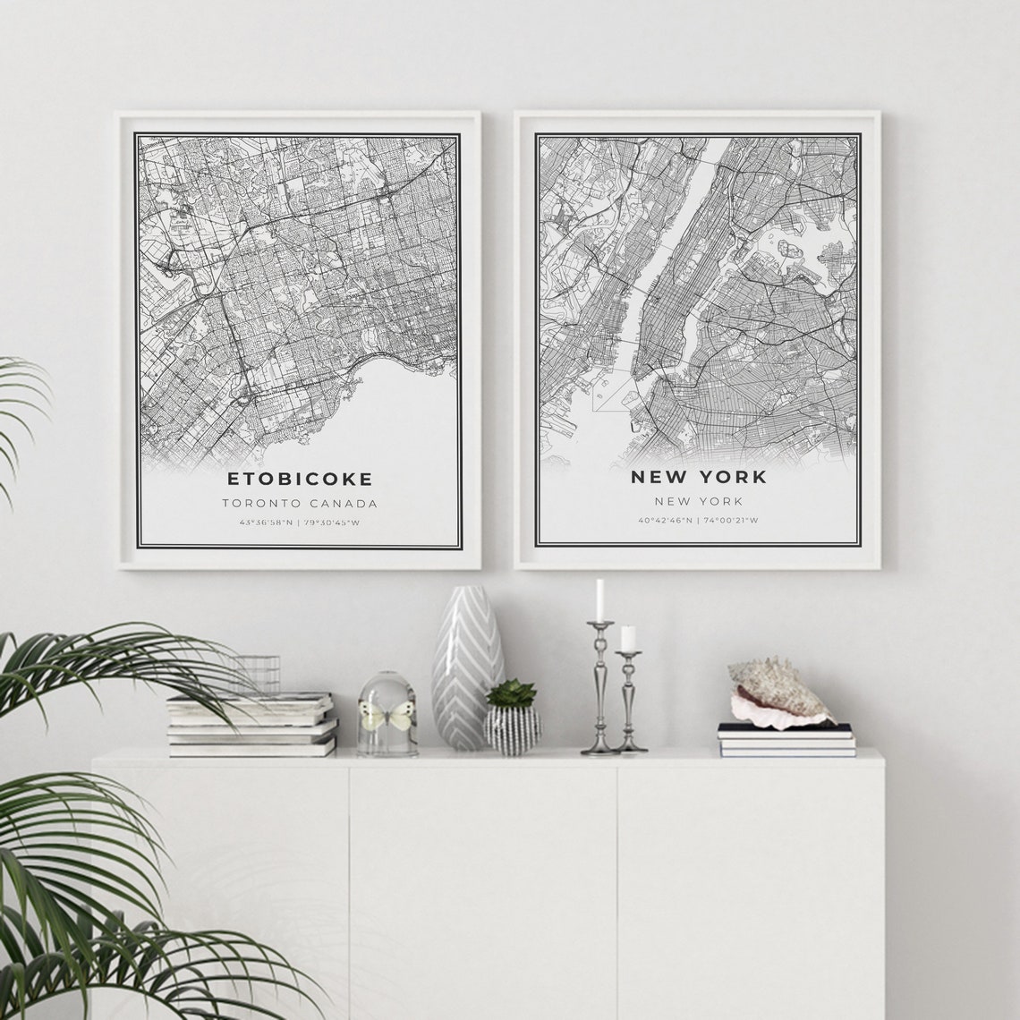 Etobicoke Map Print Toronto Ontario ON Canada Map Art Poster Etsy