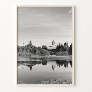 Olympia Black and White Wall Art, Olympia Print, Washington State Poster, Olympia Photo, USA Wall Décor, C19-425