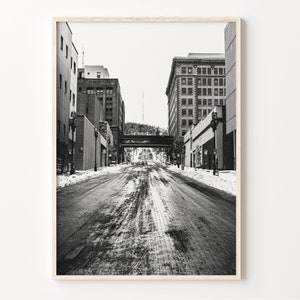 Duluth Wall Art Print, Black and White Duluth Poster, Minnesota Wall Decor, Duluth Photo, USA, North America, C19-267