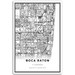 Boca Raton Map Print Florida FL USA Map Art Poster Palm - Etsy