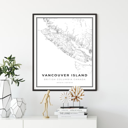 Old Vancouver Island Map 1892 Vintage British Columbia Atlas Etsy