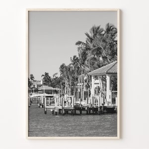 Naples Florida Wall Art, zwart-wit Napels print, Napels fotoposter, Napels wanddecoratie, Florida USA Art, C19-514