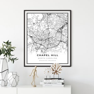 Chapel Hill Map Print: North Carolina Street Map Art