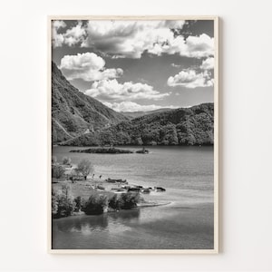 Albania Black and White Landscape Print, Albania Wall Art, Country Poster, Albania Photo, Wall Decor, Albania Art Print, C19-159
