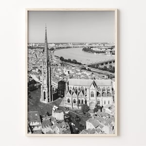 Bordeaux Photo Print, Black and White Bordeaux Wall Art, Bordeaux Poster, Bordeaux Wall Décor, France Photography, Gironde Art, C19-58