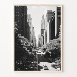 New York City zwart-wit print, NYC Wall Art, New York poster, New York Street Photo, VS, zwart-wit NYC print, C19-133