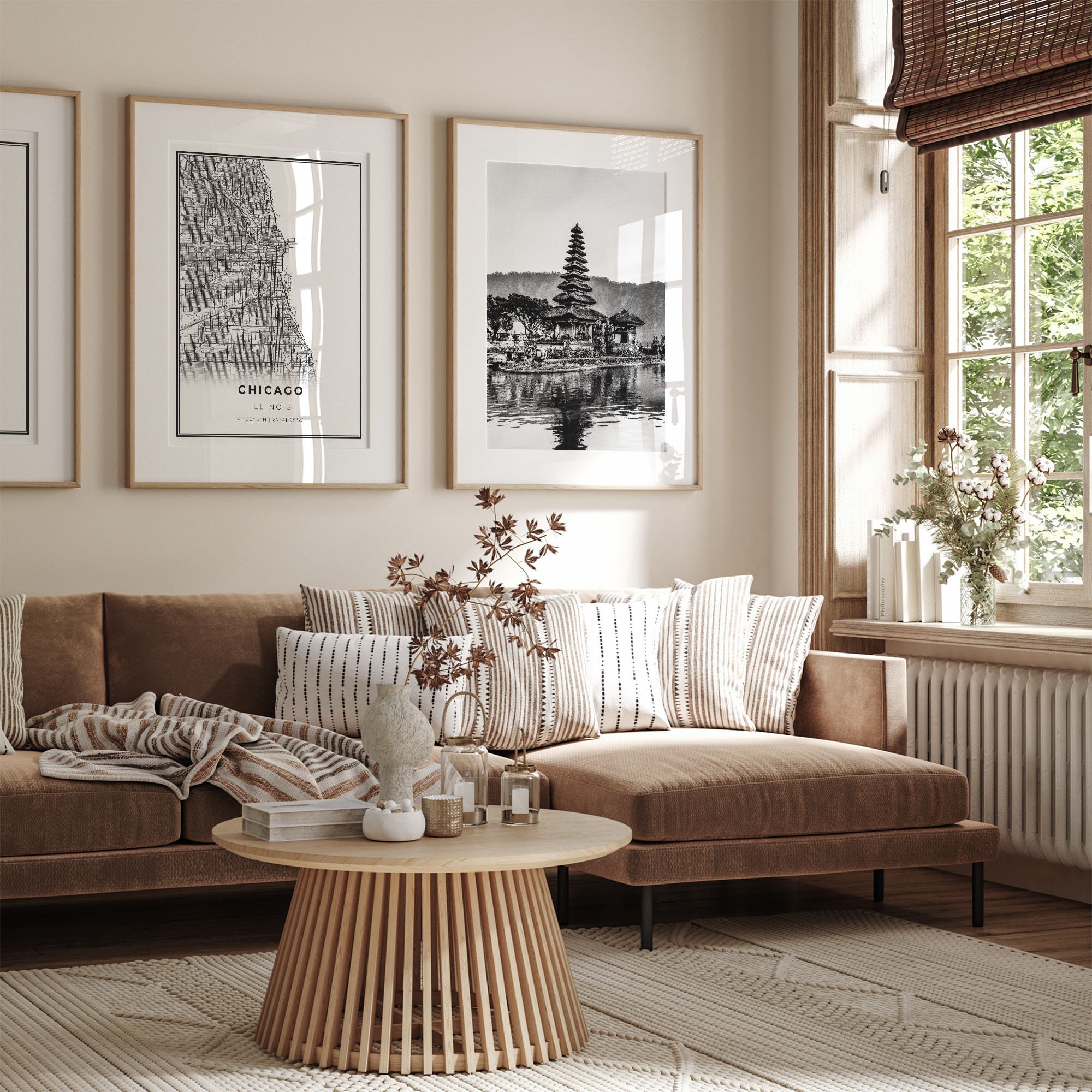 Bali Wall Art, Black and White Temple Print, Bali Photo
