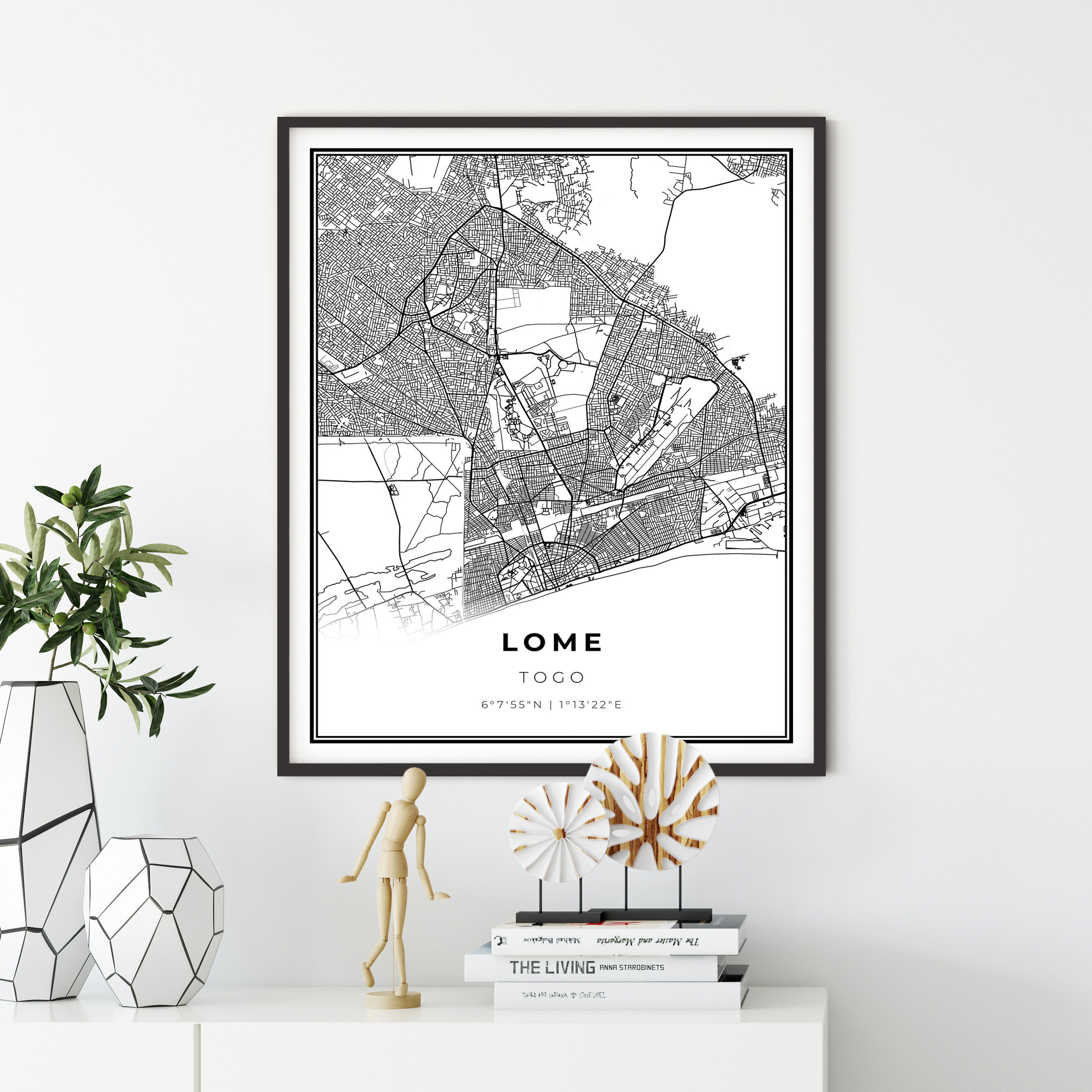 Lome Karte Druck Togo Karte Kunst Poster Togolaise Togoer Etsy