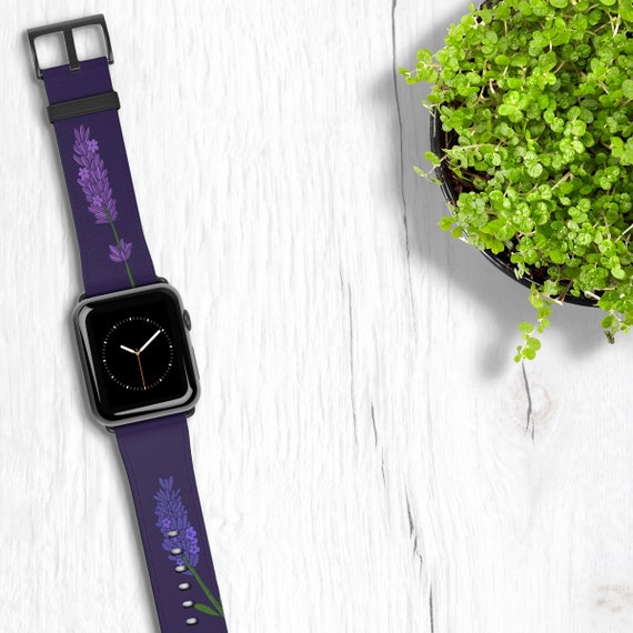 Lavender Apple Watch Band for Women Stylish Vegan Leather Etsy