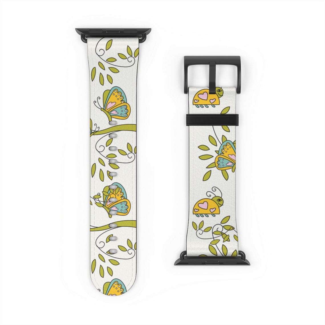 Girly Apple Watch Band for Women Stylish Vegan Leather Iwatch Etsy