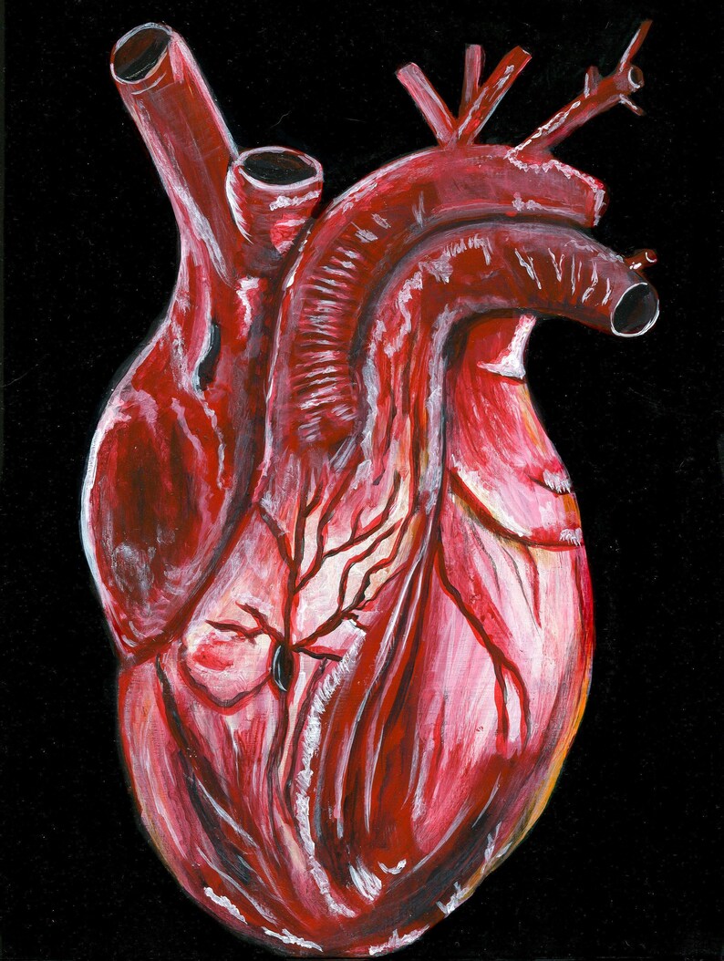 Anatomical Heart Painting High Quality Great Gift for Horror Lover 11x14 Art Print