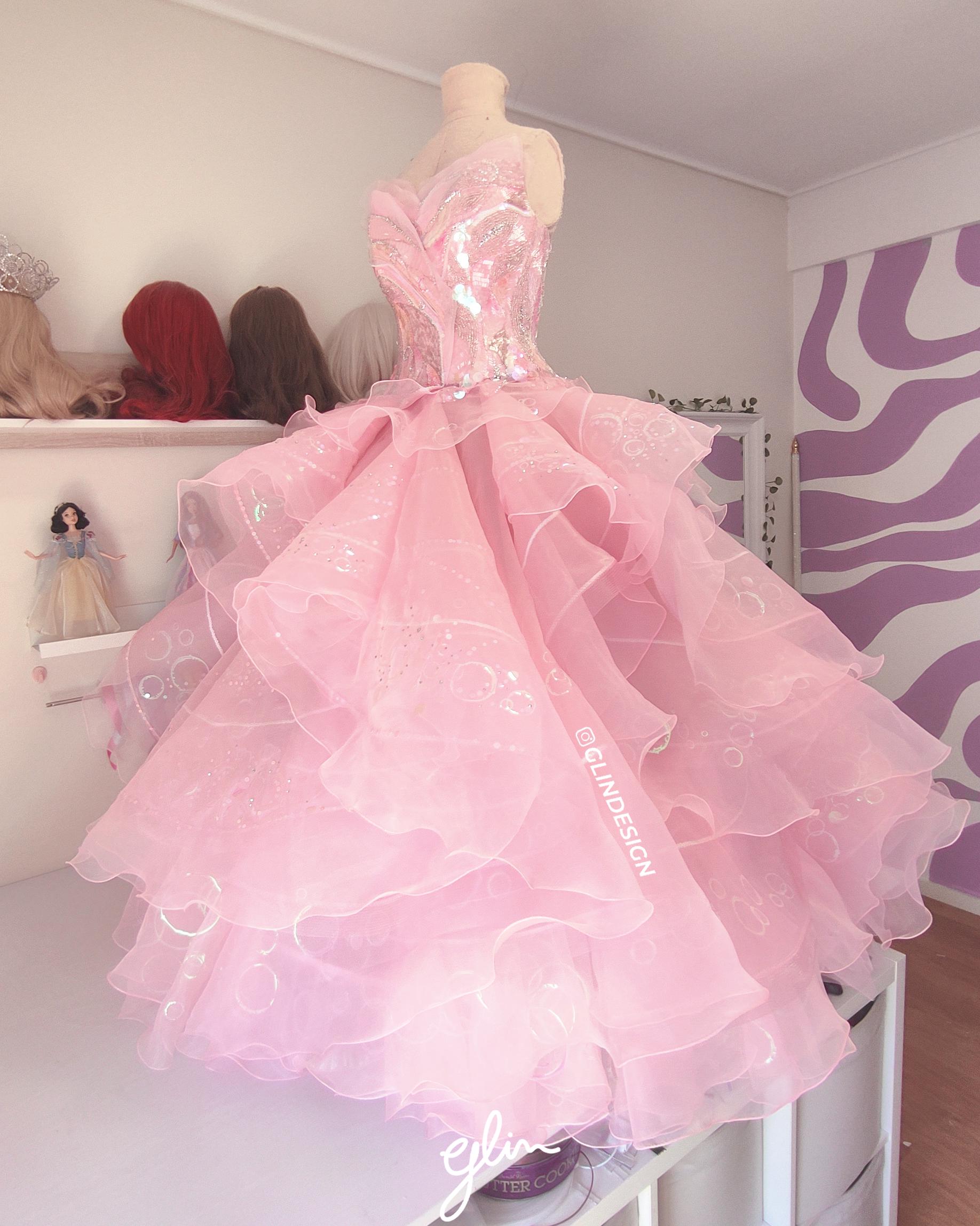 Glinda Pink Bubble Dress Custom Costume Cosplay Etsy — free download