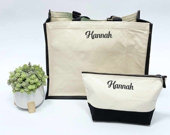 Personalised Embroidered Beach Tote bag