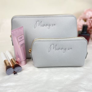 Personalised Makeup Bag, Bridesmaids Proposal Gift, Cosmetic Bag, Embroidered Customised Makeup Bag image 5