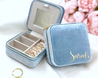 Something Blue Personalised Jewellery Box For Bride