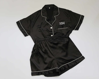 Personalised Embroidered Shorts Pyjamas Set