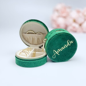 Monogram Custom Mini Velvet Jewellery Box