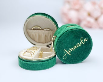 Monogram Custom Mini Velvet Jewellery Box