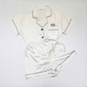 Personalised Silky Satin Pyjamas Set