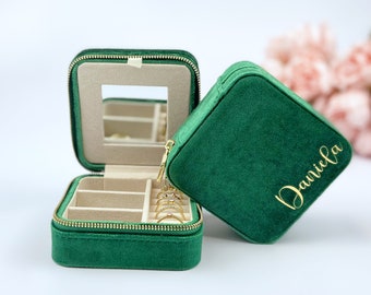 Personalised Velvet Jewellery Box