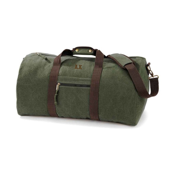 Men's Duffel Bag Vintage Canvas Holdall Personalized Best 