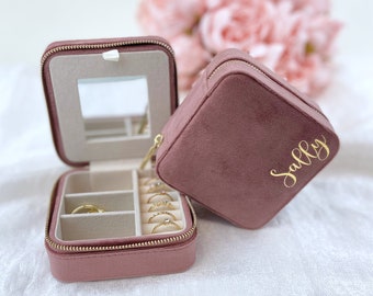 Personalised Velvet Jewellery Box