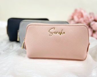 Personalised Makeup Bag, Bridesmaids Proposal Gift, Cosmetic Bag, Embroidered Customised Makeup Bag