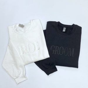 Maglione sposa e sposo personalizzato / Maglione sposa e sposo ricamato / Maglione sposa e sposo / Stag Do Top / Maglione notte di addio al nubilato