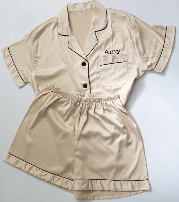 Buy Personalised Embroidered Shorts Pyjamas Set Online in India Etsy