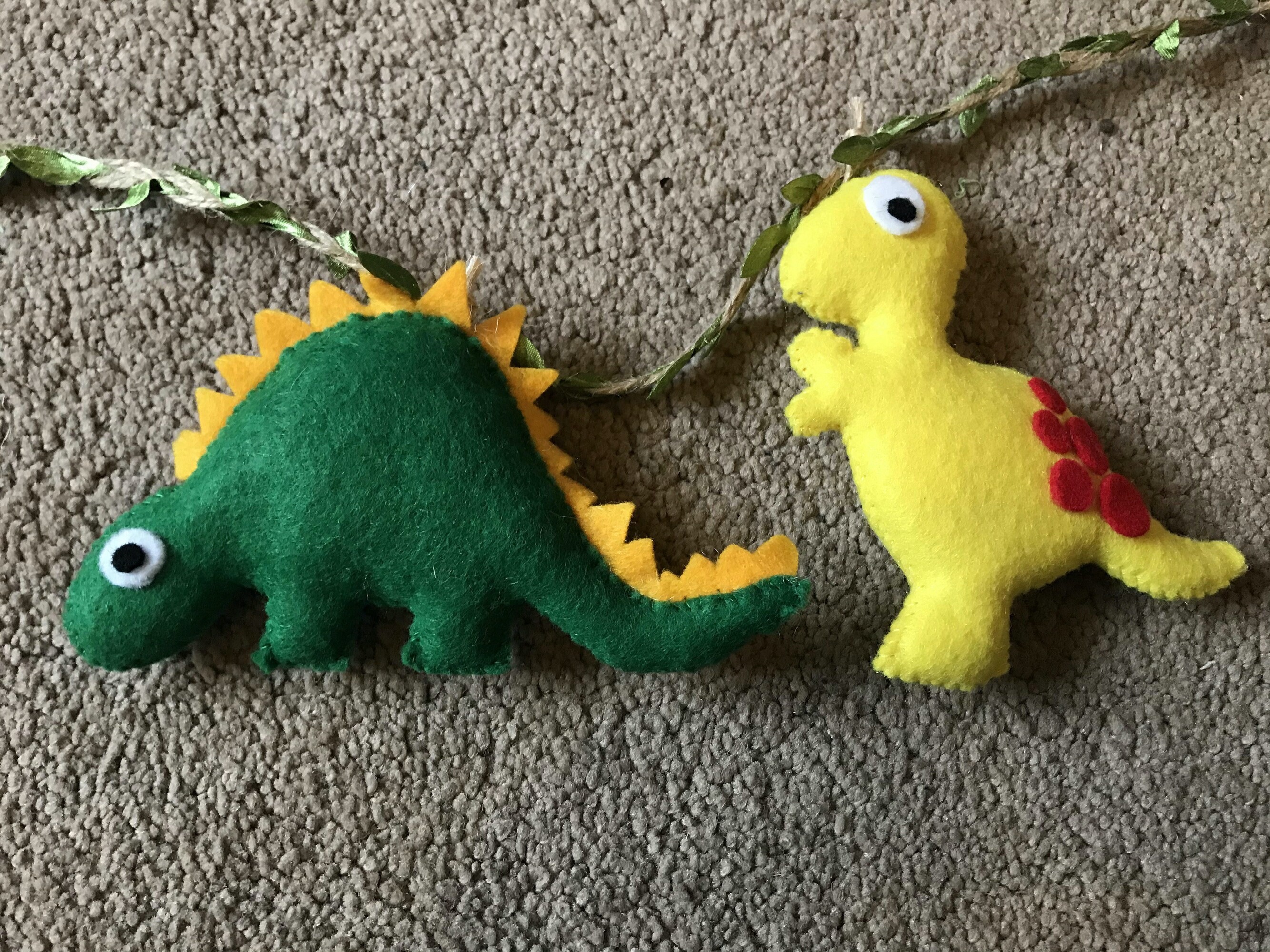 Dinosaur Felt Garland Hanging Decoration for Nursery Etsy