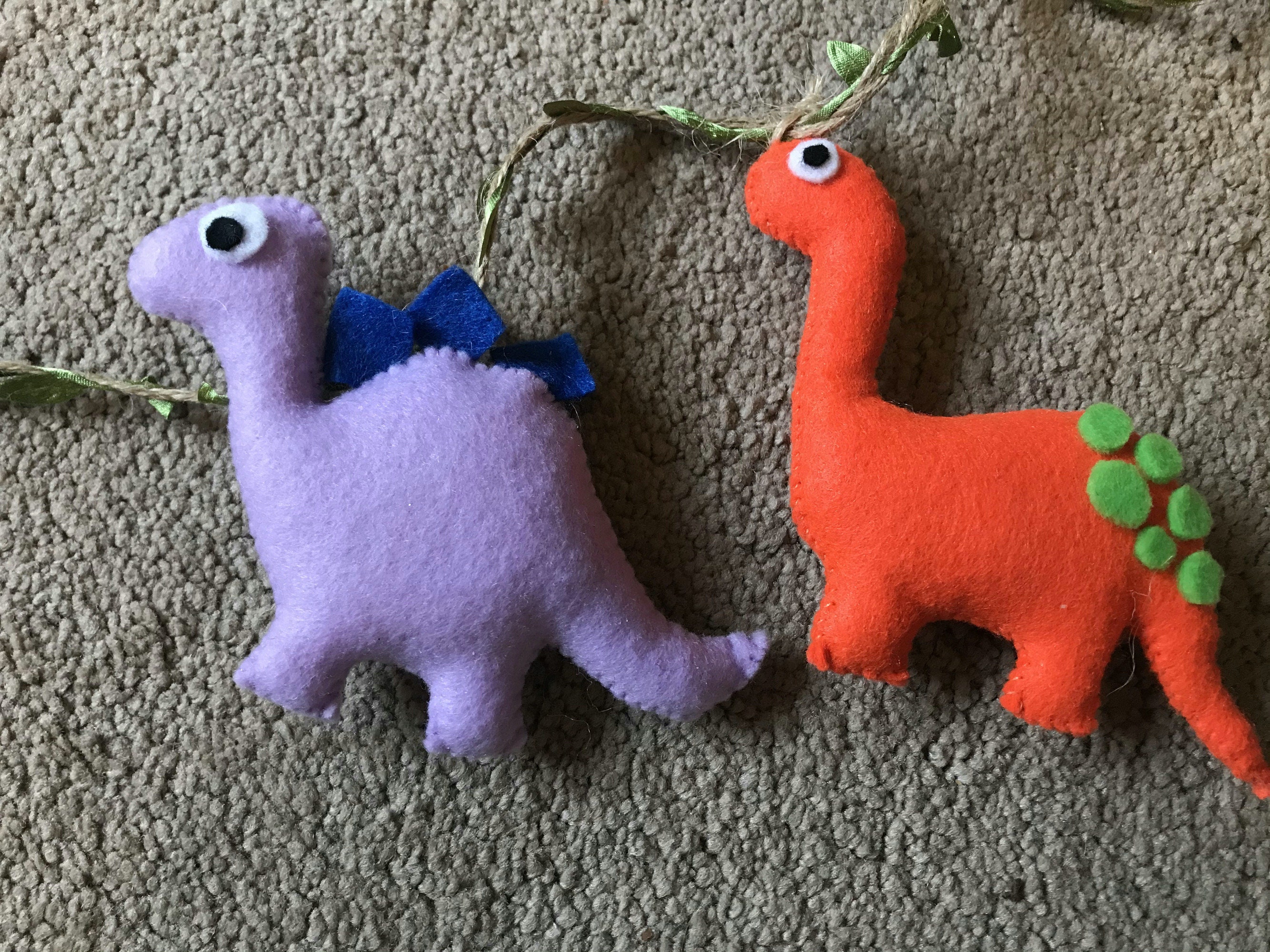 Dinosaur Felt Garland Hanging Decoration for Nursery Etsy