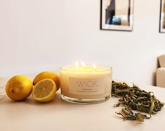Verveine Soy Candle: 3-Wick, Vegan, Handmade Luxury Candle