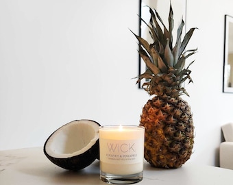 Coconut & Pineapple Soy Candle: Handmade Vegan Luxury Candle