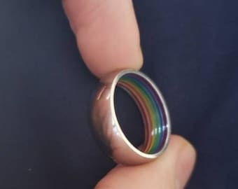 Rainbow pride ring