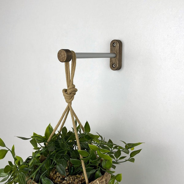 Modern macrame plant hanger hook, Indoor plant bracket, Long hanging plant hook for planter