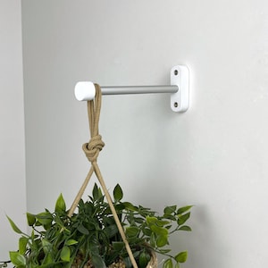 Weiße Pflanzenhaken, 25,4 cm lange Makramee-Pflanzenhaken, Pflanzenliebhaber-Accessoires für die Wand